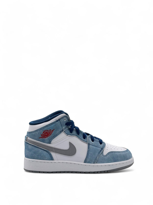 Air Jordan 1 Mid French Blue Fire Red